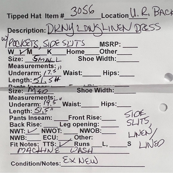 NWT $115 DKNY Linen V-neck Linen Midi - Picture 9 of 11